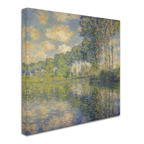 Trademark Fine Art - Monet 'poplars On The Epte' Canvas Art - 35x35 ...