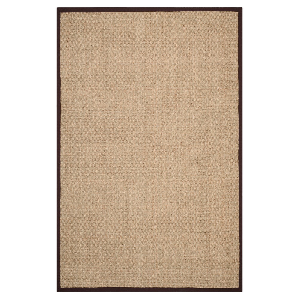 3'x5' Natural Fiber Rug Natural/Dark Brown - Safavieh
