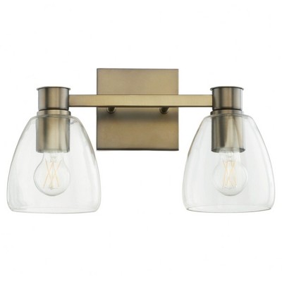 Quorum Lighting Relo 2 - Light Vanity in  Dark Brass