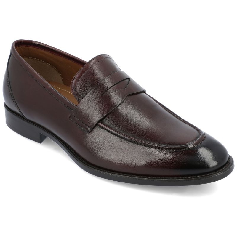 Thomas & Vine Bishop Medium and Wide Width Apron Toe Penny Loafer, 1 of 11