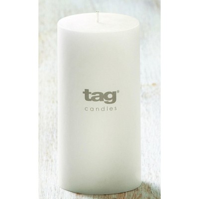 White Dripless Unscented Paraffin Wax Pillar Candle