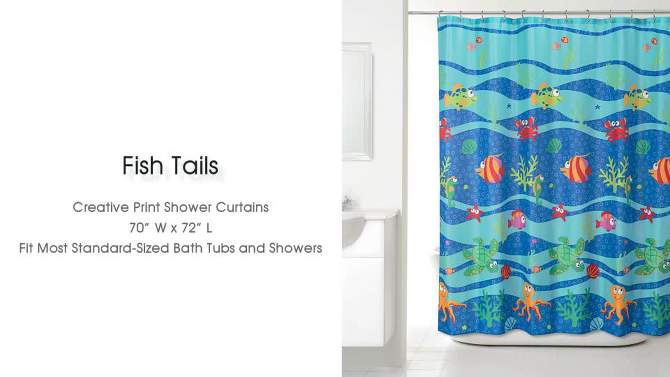Fishtails Shower Curtain - Allure Home Creations, 2 of 6, play video