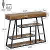 Tribesigns 41.3" Console Entryway Table, Industrial Narrow Sofa Table with 4 Tiers Storage Shelves for Hallway, Foyer, Living Room - 3 of 4