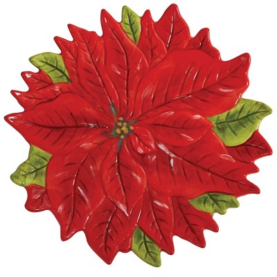 Park Designs Poinsettia Pine Salad Plate Set of 4