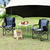 Director's Camping Chair - Heavy Duty Folding Lawn Chair for Adults with Side Table & Storage Pocket, Portable Outdoor Chair, (Supports 400Lbs) - 3 of 4