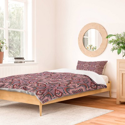 Deny Designs Pimlada Phuapradit Farida Duvet Cover and Pillow Sham Purple