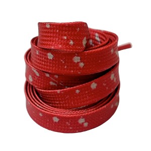 INSPIRE CHIC Flat Colorful Speckled Ink Shoestring Print Shoe Laces for Sneakers 2 Pairs - 1 of 4