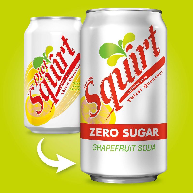 Squirt Zero Sugar Grapefruit Soda - 12pk/12 fl oz Cans, 3 of 9