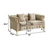 Hybition 65" Velvet Chesterfield Button-Tufted Loveseat for Living Room - 2 of 4