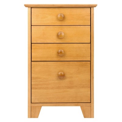 Transitional Honey Brown 3-Drawer Legal Size File Cabinet