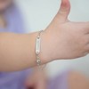 Girls' Puff Hearts Tag ID Bracelet Sterling Silver - In Season Jewelry - 3 of 4