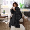 Catalonia Adult Wearable Fleece Blanket Snuggie, Super Soft Cozy Mink Micro Plush Wrap Throws Blanket Robe, Gift for Woman Man - 2 of 4
