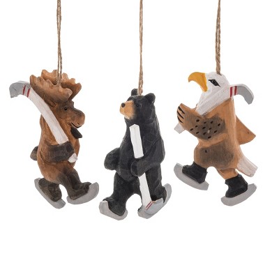 Gallerie II Woodland Ice Hockey Holiday Christmas Xmas Ornament Wood A/3