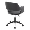 TiramisuBest Contemporary Black Faux Leather Task Chair: Adjustable Height, 360¡ã Swivel, Cushioned - 4 of 4