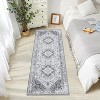 Vintage Oriental Distressed Runner Rug Washable Runner Rug for Kitchen Stain Resistant Throw Carpet with Non-Slip Backing Low Pile Floor - 2 of 4