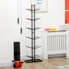 Soozier 12-Ball Sports Rack, Ball Holder Basketball Rack for Garage, Classroom or Gym, Athletic Gear Organizer - 2 of 4