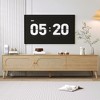 Boho TV Stand for TVs up to 80", Modern Farmhouse Media Console with Solid Wood Legs, Entertainment Center for Living Room - 3 of 4