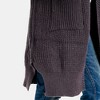 Knit & Lounge Women’s Longline Open Front Knit Cardigan Relaxed Fit Cozy Front Pockets Drop Shoulders Ribbed Cuffs - 3 of 4