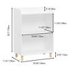 Ruvalino Decorative Bookshelf 3 Tier Kids Bookcase with Compartments for Playroom Nursery Kid Room, White, 22.05"*11.81"*30.71" - 3 of 4