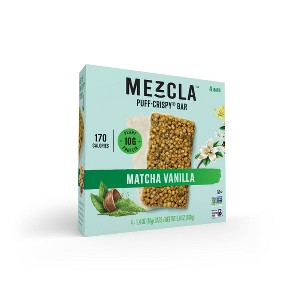 Mezcla Plant Based Japanese Matcha Vanilla Protein Bars - 10g Protein - 5.6oz/4ct - 1 of 4