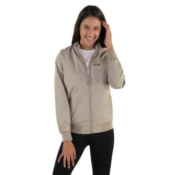 Members Only Women's Classic Iconic Racer Jacket - Large, Light Grey