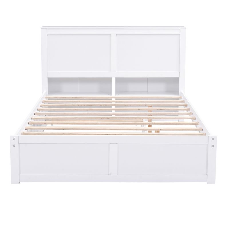 Storage Platform Bed with Pull Out Shelves and Twin Size Trundle Bed-ModernLuxe, 5 of 13