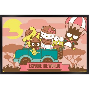 Trends International Hello Kitty and Friends: 22 Seize The Moment - Safari Framed Wall Poster Prints - 1 of 4