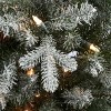 6.5' Flocked Feel Real Hinged Morgan Spruce Artificial Christmas Tree Clear Lights - National Tree Company - 3 of 4