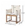 PAGED Patio Dining Chairs,Modern Outdoor Dining Chairs with Rope Design Back and Cushion,23.3 inch Patio Armchair Suitable for Patio,Garden,2PC - 3 of 4
