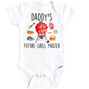 Grill Master Bbq Onesie® Baby Boy Girl Clothes Infant Bodysuit Funny Cute Newborn GS1 - 1 of 3