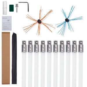 Whizmax 41 Feet Chimney Sweep Kit with Nylon Flexible Rods, Chimney Brush,Chimney Cleaner,Chimney Brush Kit Driven by Drill for Sweeping Fireplace - 1 of 4