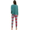 Jaclyn Woman's Crew Neck Sweatshirt and Jogger Pants Christmas Pajama Set - 3 of 4