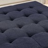 Sapphtopaz Storage Ottoman Upholstered Storage Bench Vanity Stool with Button Tufted Entryway Bench Footstool for Living Room, Entryway - 4 of 4
