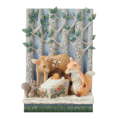 Jim Shore 5.75 In Celebrating Miracles Baby Jesus Animals Figurines