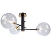 Artcraft Lighting Aurelia 3 - Light Semi-Flush Mount in  Matte Black/Brass - 3 of 4
