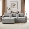 2/4/5/6 pcs Sectional Sofa Couch, Storage Sofa Chair with Movable Ottoman, USB Ports, Cup Holders, Phone Holder -ModernLuxe - 2 of 4