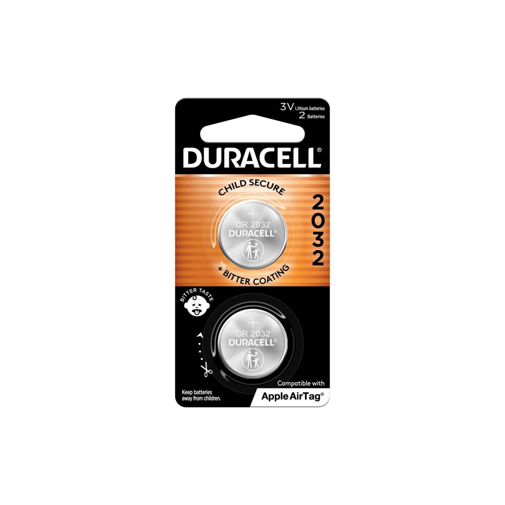 Photos - Battery Duracell 2032 Lithium Coin  - 2pk Specialty  w/ Bitterant Te 