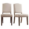 Set of 2 Cobble Hill Nailhead Accent Dining Chair Wood - Inspire Q - 4 of 4
