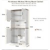 Stylish Kitchen Pantry Cabinet with Microwave Stand, Tall Hutch with Drawers & Shelves, Perfect Storage Solution for Dining and Living Rooms - 2 of 4