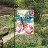 Folk Butterfly Moire Garden Flag - 2 of 4