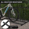 Bike Rack, Heavy Duty Bike Rack - 10-Bike Carbon Steel Floor Stand, 150Cm All-Steel Grid for Garages, Yards, Bike Events (Black) - 4 of 4