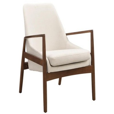26.25"Accent Chair, Mid-Century Modern Armchair with with Solid Wood Frame