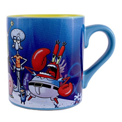 Silver Buffalo Spongebob Squarepants Characters 14oz Ceramic Mug