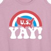 Women's - Instant Message - USA Yay Graphic Racerback Tank - 2 of 4