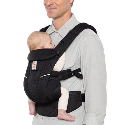 Ergobaby Omni Breeze All-Position Mesh Baby Carrier - Adjustable & Breathable up to 45 lb - Onyx Black Carrier