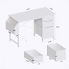 47in Executive Desk with Drawers and Power Outlets Reversible Storage and Metal Frame for Home Office -3irtyhousy - 4 of 4