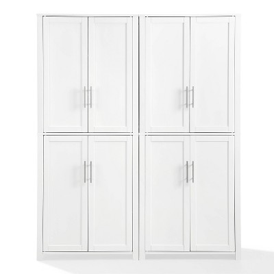 Savannah White 2-Piece Pantry Set with Adjustable Shelving