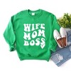 Simply Sage Market Women's Graphic Sweatshirt Wife Mom Boss Wavy Heart - 3 of 3