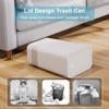 Aoibox 3 Pack Small Trash Can with Pop-Up Lid, Compact Waste Basket for Bathroom, Kitchen, Bedroom, Office, College - Off White - 3 of 4