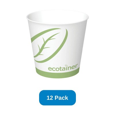 ecotainer 10 oz Hot Cup Compostable PLA Lined Made in USA - Pack of 12